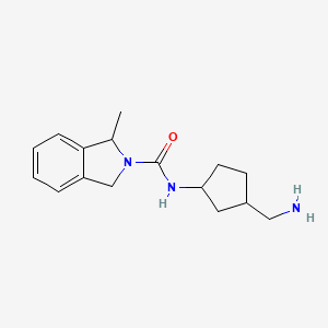 molecular formula C16H23N3O B7379908 N-[3-(aminomethyl)cyclopentyl]-1-methyl-1,3-dihydroisoindole-2-carboxamide 