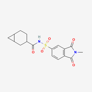 molecular formula C17H18N2O5S B7380199 N-(2-methyl-1,3-dioxoisoindol-5-yl)sulfonylbicyclo[4.1.0]heptane-3-carboxamide 