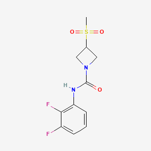 molecular formula C11H12F2N2O3S B7381632 N-(2,3-difluorophenyl)-3-methylsulfonylazetidine-1-carboxamide 