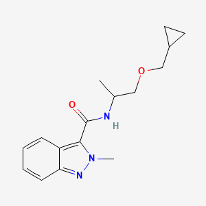 molecular formula C16H21N3O2 B7381831 N-[1-(cyclopropylmethoxy)propan-2-yl]-2-methylindazole-3-carboxamide 