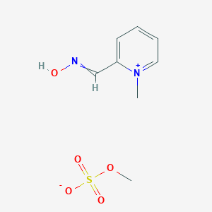 molecular formula C8H12N2O5S B073819 Pyridinium, 2-[(hydroxyimino)methyl]-1-methyl-, methyl sulfate (1:1) CAS No. 1200-55-1
