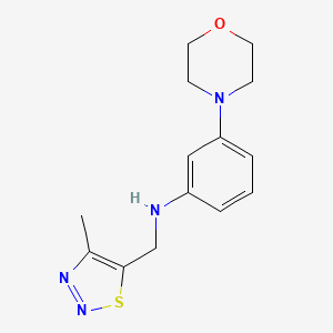 molecular formula C14H18N4OS B7382532 N-[(4-methylthiadiazol-5-yl)methyl]-3-morpholin-4-ylaniline 