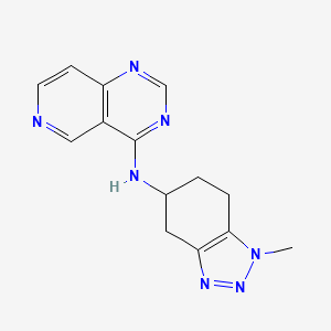 molecular formula C14H15N7 B7382536 N-(1-methyl-4,5,6,7-tetrahydrobenzotriazol-5-yl)pyrido[4,3-d]pyrimidin-4-amine 