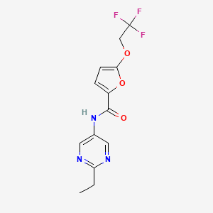 molecular formula C13H12F3N3O3 B7382623 N-(2-ethylpyrimidin-5-yl)-5-(2,2,2-trifluoroethoxy)furan-2-carboxamide 