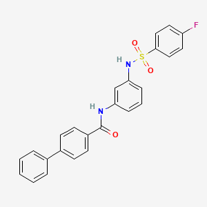 molecular formula C25H19FN2O3S B7382933 SN-008 