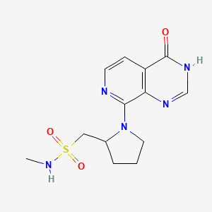 molecular formula C13H17N5O3S B7382988 N-methyl-1-[1-(4-oxo-3H-pyrido[3,4-d]pyrimidin-8-yl)pyrrolidin-2-yl]methanesulfonamide 