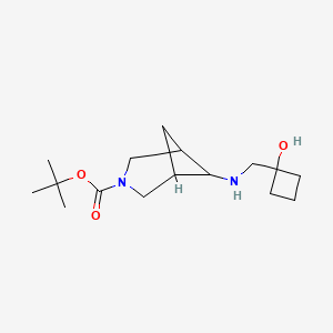 molecular formula C16H28N2O3 B7383166 Tert-butyl 6-[(1-hydroxycyclobutyl)methylamino]-3-azabicyclo[3.1.1]heptane-3-carboxylate 