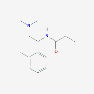 molecular formula C14H22N2O B7383181 N-[2-(dimethylamino)-1-(2-methylphenyl)ethyl]propanamide 