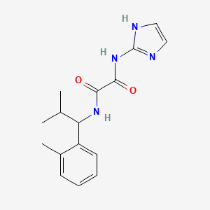 molecular formula C16H20N4O2 B7383215 N-(1H-imidazol-2-yl)-N'-[2-methyl-1-(2-methylphenyl)propyl]oxamide 