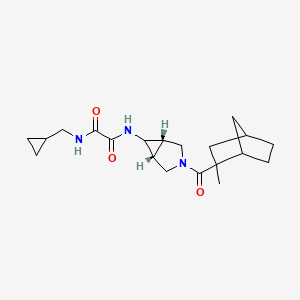 molecular formula C20H29N3O3 B7383476 N-(cyclopropylmethyl)-N'-[(1S,5R)-3-(2-methylbicyclo[2.2.1]heptane-2-carbonyl)-3-azabicyclo[3.1.0]hexan-6-yl]oxamide 