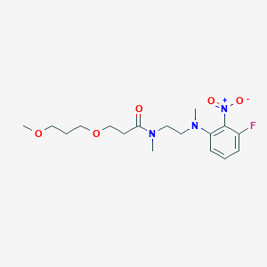molecular formula C17H26FN3O5 B7383558 N-[2-(3-fluoro-N-methyl-2-nitroanilino)ethyl]-3-(3-methoxypropoxy)-N-methylpropanamide 