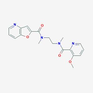 molecular formula C19H20N4O4 B7383662 N-[2-[(3-methoxypyridine-2-carbonyl)-methylamino]ethyl]-N-methylfuro[3,2-b]pyridine-2-carboxamide 