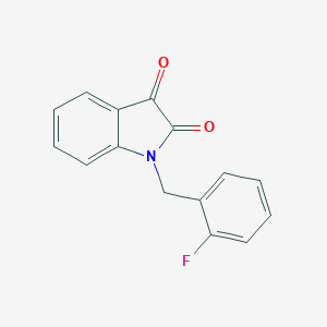 molecular formula C15H10FNO2 B073838 1-(2-fluorobenzyl)-1H-indole-2,3-dione CAS No. 346640-52-6