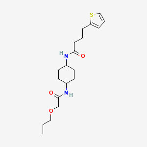 molecular formula C19H30N2O3S B7383829 N-[4-[(2-propoxyacetyl)amino]cyclohexyl]-4-thiophen-2-ylbutanamide 