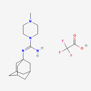 molecular formula C18H29F3N4O2 B7384000 N'-(1-adamantyl)-4-methylpiperazine-1-carboximidamide;2,2,2-trifluoroacetic acid 