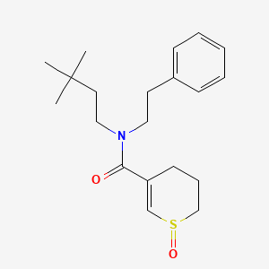 molecular formula C20H29NO2S B7384191 N-(3,3-dimethylbutyl)-1-oxo-N-(2-phenylethyl)-3,4-dihydro-2H-thiopyran-5-carboxamide 
