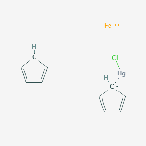 molecular formula C10H9ClFeHg 10* B073845 Chloromercury;cyclopenta-1,3-diene;iron(2+) CAS No. 1273-75-2