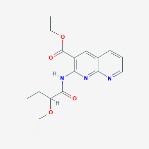 molecular formula C17H21N3O4 B7385170 Ethyl 2-(2-ethoxybutanoylamino)-1,8-naphthyridine-3-carboxylate 