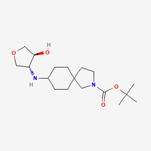 molecular formula C18H32N2O4 B7385188 tert-butyl 8-[[(3R,4S)-4-hydroxyoxolan-3-yl]amino]-2-azaspiro[4.5]decane-2-carboxylate 