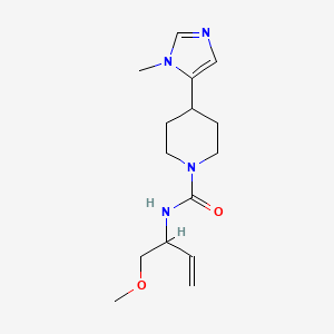 molecular formula C15H24N4O2 B7385331 N-(1-methoxybut-3-en-2-yl)-4-(3-methylimidazol-4-yl)piperidine-1-carboxamide 