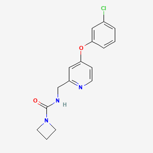 molecular formula C16H16ClN3O2 B7385600 N-[[4-(3-chlorophenoxy)pyridin-2-yl]methyl]azetidine-1-carboxamide 