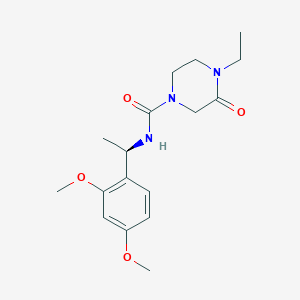 molecular formula C17H25N3O4 B7385619 N-[(1R)-1-(2,4-dimethoxyphenyl)ethyl]-4-ethyl-3-oxopiperazine-1-carboxamide 
