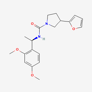 molecular formula C19H24N2O4 B7385623 N-[(1R)-1-(2,4-dimethoxyphenyl)ethyl]-3-(furan-2-yl)pyrrolidine-1-carboxamide 