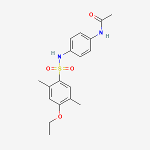molecular formula C18H22N2O4S B7385639 N-(4-{[(4-ethoxy-2,5-dimethylphenyl)sulfonyl]amino}phenyl)acetamide 
