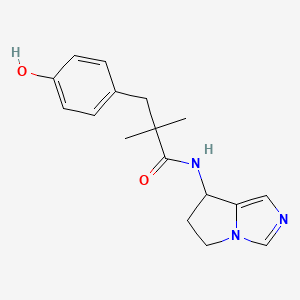 molecular formula C17H21N3O2 B7385695 N-(6,7-dihydro-5H-pyrrolo[1,2-c]imidazol-7-yl)-3-(4-hydroxyphenyl)-2,2-dimethylpropanamide 