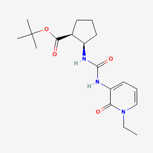 molecular formula C18H27N3O4 B7385864 tert-butyl (1S,2R)-2-[(1-ethyl-2-oxopyridin-3-yl)carbamoylamino]cyclopentane-1-carboxylate 