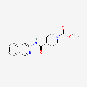 molecular formula C18H21N3O3 B7385920 Ethyl 4-(isoquinolin-3-ylcarbamoyl)piperidine-1-carboxylate 