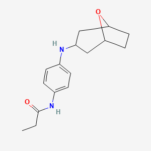 molecular formula C16H22N2O2 B7386047 N-[4-(8-oxabicyclo[3.2.1]octan-3-ylamino)phenyl]propanamide 