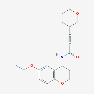 molecular formula C19H23NO4 B7386207 N-(6-ethoxy-3,4-dihydro-2H-chromen-4-yl)-3-(oxan-3-yl)prop-2-ynamide 