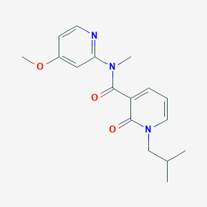 molecular formula C17H21N3O3 B7386366 N-(4-methoxypyridin-2-yl)-N-methyl-1-(2-methylpropyl)-2-oxopyridine-3-carboxamide 