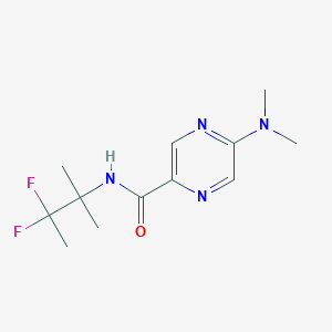 molecular formula C12H18F2N4O B7386372 N-(3,3-difluoro-2-methylbutan-2-yl)-5-(dimethylamino)pyrazine-2-carboxamide 