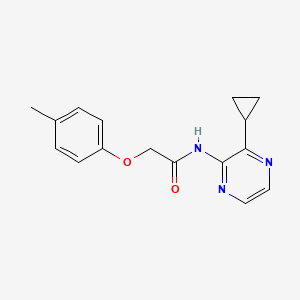 molecular formula C16H17N3O2 B7386441 N-(3-cyclopropylpyrazin-2-yl)-2-(4-methylphenoxy)acetamide 