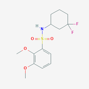 molecular formula C14H19F2NO4S B7386537 N-(3,3-difluorocyclohexyl)-2,3-dimethoxybenzenesulfonamide 