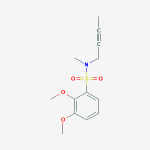 molecular formula C13H17NO4S B7386673 N-but-2-ynyl-2,3-dimethoxy-N-methylbenzenesulfonamide 