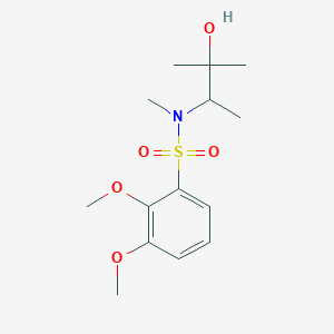 molecular formula C14H23NO5S B7386710 N-(3-hydroxy-3-methylbutan-2-yl)-2,3-dimethoxy-N-methylbenzenesulfonamide 