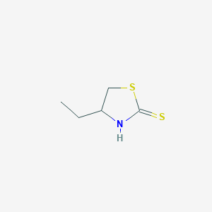 molecular formula C5H9NS2 B073868 4-Ethylthiazolidine-2-thione CAS No. 1437-91-8