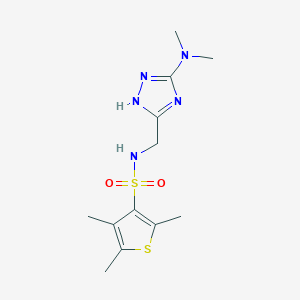 molecular formula C12H19N5O2S2 B7386871 N-[[3-(dimethylamino)-1H-1,2,4-triazol-5-yl]methyl]-2,4,5-trimethylthiophene-3-sulfonamide 
