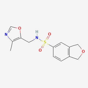 molecular formula C13H14N2O4S B7387045 N-[(4-methyl-1,3-oxazol-5-yl)methyl]-1,3-dihydro-2-benzofuran-5-sulfonamide 