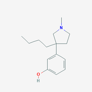 molecular formula C15H23NO B073879 m-(3-Butyl-1-methyl-3-pyrrolidinyl)phenol CAS No. 1505-39-1