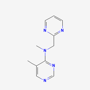 molecular formula C11H13N5 B7388009 N,5-dimethyl-N-(pyrimidin-2-ylmethyl)pyrimidin-4-amine 