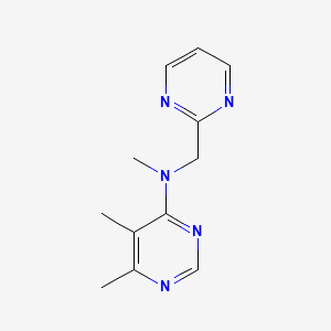 molecular formula C12H15N5 B7388011 N,5,6-trimethyl-N-(pyrimidin-2-ylmethyl)pyrimidin-4-amine 