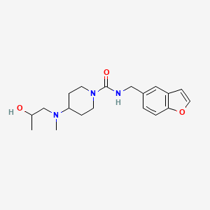 molecular formula C19H27N3O3 B7388578 N-(1-benzofuran-5-ylmethyl)-4-[2-hydroxypropyl(methyl)amino]piperidine-1-carboxamide 