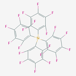 molecular formula C24F20Si B073889 Silane, tetrakis(pentafluorophenyl)- CAS No. 1524-78-3
