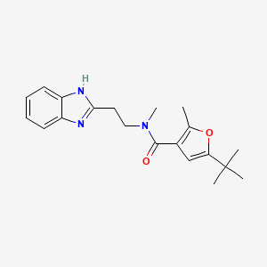molecular formula C20H25N3O2 B7389654 N-[2-(1H-benzimidazol-2-yl)ethyl]-5-tert-butyl-N,2-dimethylfuran-3-carboxamide 