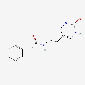 molecular formula C15H15N3O2 B7389875 N-[2-(2-oxo-1H-pyrimidin-5-yl)ethyl]bicyclo[4.2.0]octa-1,3,5-triene-7-carboxamide 