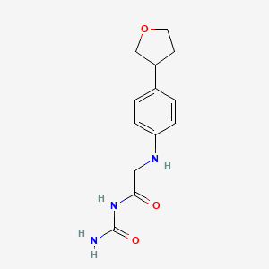 molecular formula C13H17N3O3 B7389925 N-carbamoyl-2-[4-(oxolan-3-yl)anilino]acetamide 